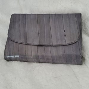 Vintage eel skin clutch